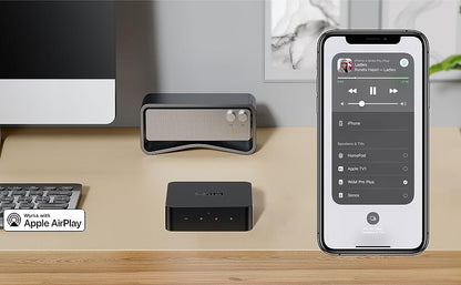 WiiM pro plus AirPlay2 Receiver, Chromecast Audio, WiFi Multiroom Streamer, Alexa, Siri,Google Assistant,Spotify, AmMusic