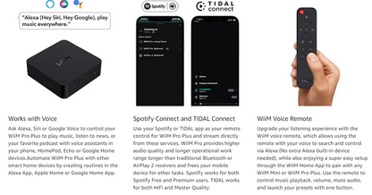 WiiM pro plus AirPlay2 Receiver, Chromecast Audio, WiFi Multiroom Streamer, Alexa, Siri,Google Assistant,Spotify, AmMusic