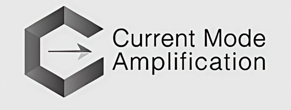 Current Mode Amplification logo, Questyle proprietary audio amplification technology.