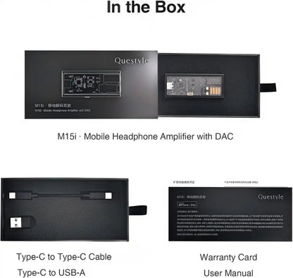 Dispositivo decodificador portátil móvel Questyle M15i de alta resolução