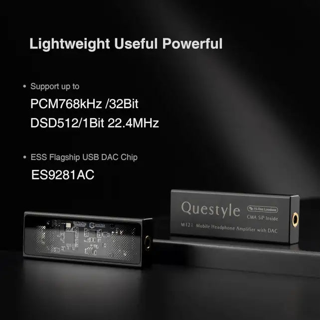 Decodificador portátil Questyle M12i Mobile de alta resolução