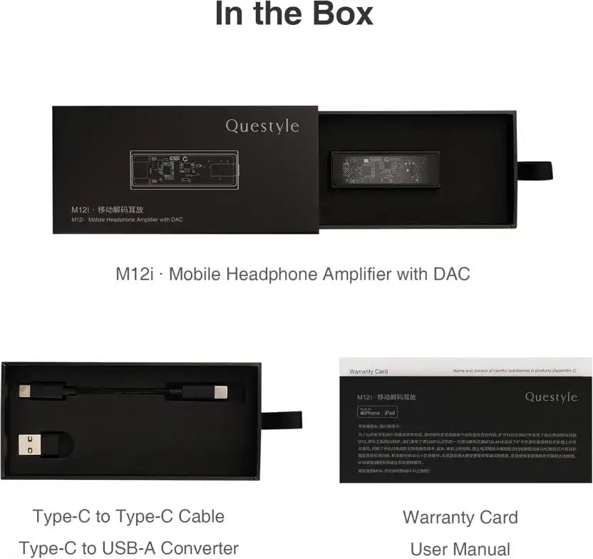 Decodificador portátil Questyle M12i Mobile de alta resolução