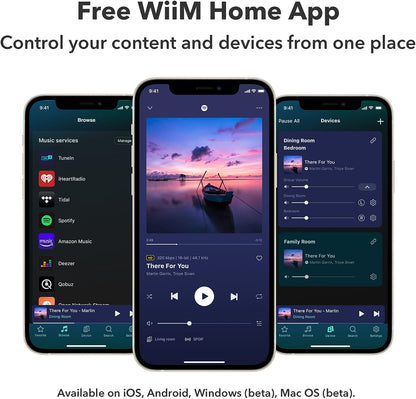 WiiM pro plus AirPlay2 Receiver, Chromecast Audio, WiFi Multiroom Streamer, Alexa, Siri,Google Assistant,Spotify, AmMusic