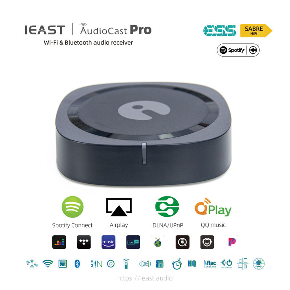 IEAST AudioCast Pro M50 Wireless WiFi audio receiver multi room airplay Bluetooth 5.0 music box hifi system Tadil tidal pando