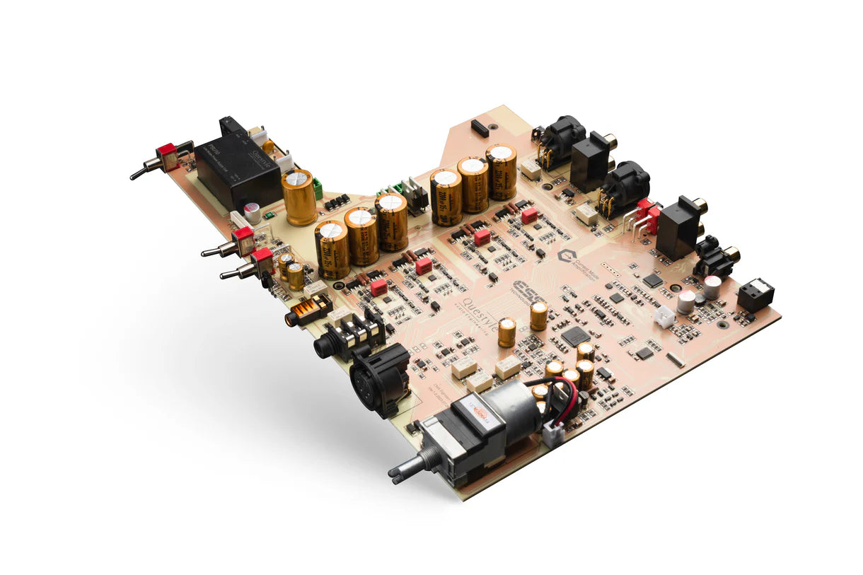precise layout, gold capacitors, excellent acoustic engineering.