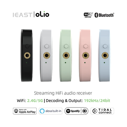 Olio AirPlay2 wireless wifi bluetooth audio receiver player Qplay music box Alexa, Siri,Google ,Assistant,AmazonMusic, Tidal